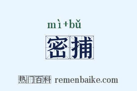 密捕是什么意思的图片